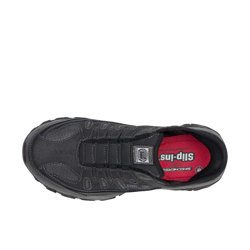 Load image into Gallery viewer, Skechers Slip Ins~Cankton~Faison Steel Toe Top View
