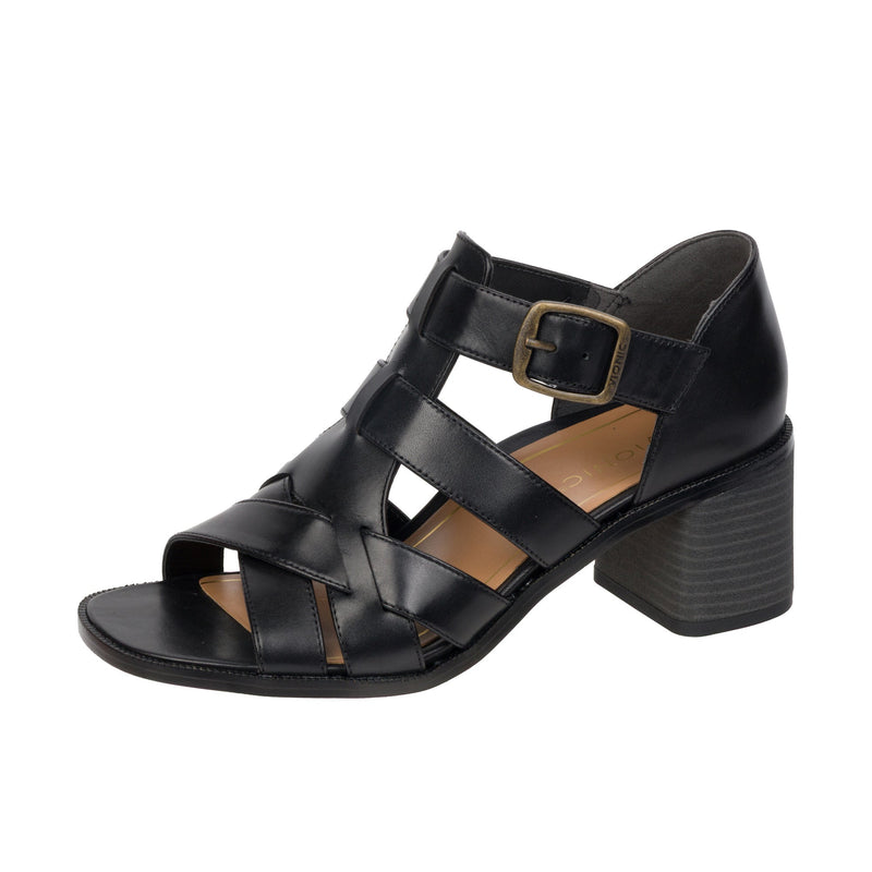 Load image into Gallery viewer, Vionic Womens Marcella Strappy Heeled Sandal Black