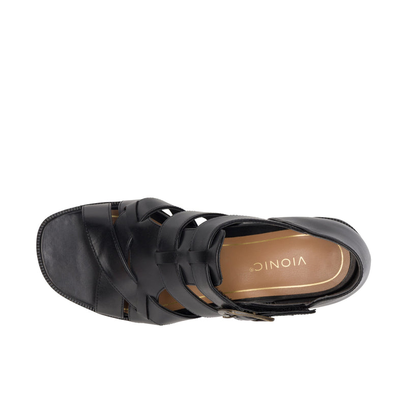 Load image into Gallery viewer, Vionic Womens Marcella Strappy Heeled Sandal Black