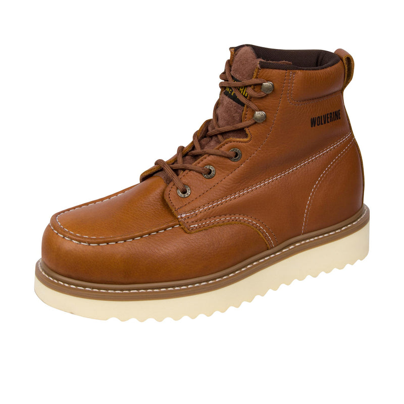 Load image into Gallery viewer, Wolverine Moc Toe 6 Inch Steel Toe  Left Angle View
