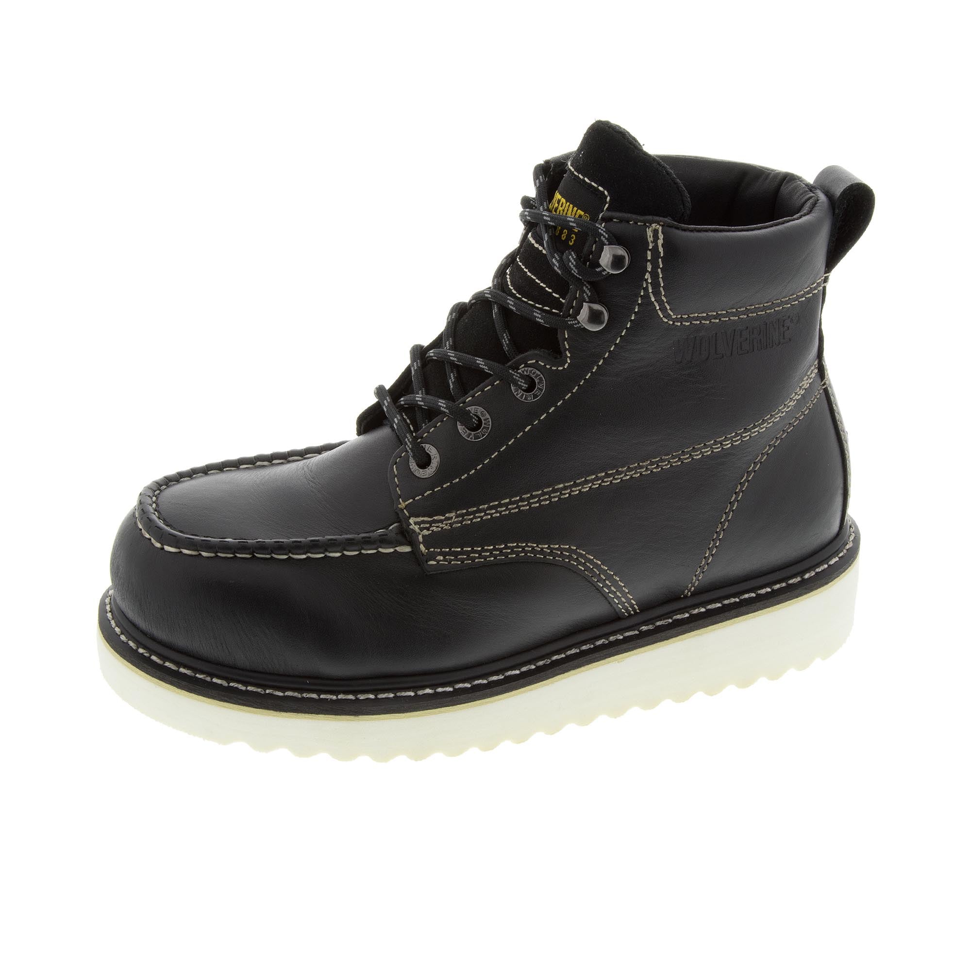 Wolverine Wedge Moc Steel Toe Black - Main Image