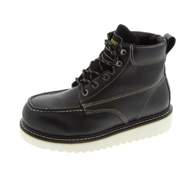 Wolverine Wedge Moc Steel Toe Black – Shoeteria