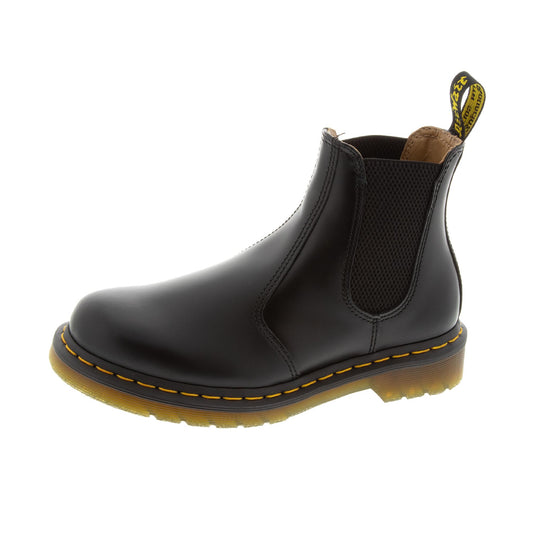 Dr Martens 2976 Yellow Stitch Smooth Leather Left Angle View