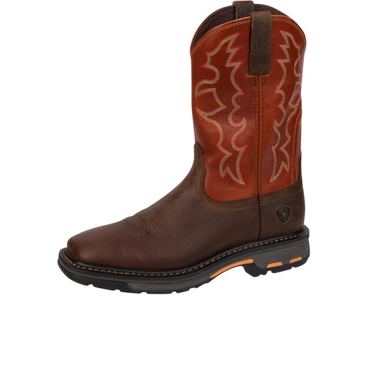 Ariat WorkHog Wide Square Toe Soft Toe Left Angle View