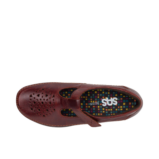 SAS Walnut Willow T Strap Shoe Top View