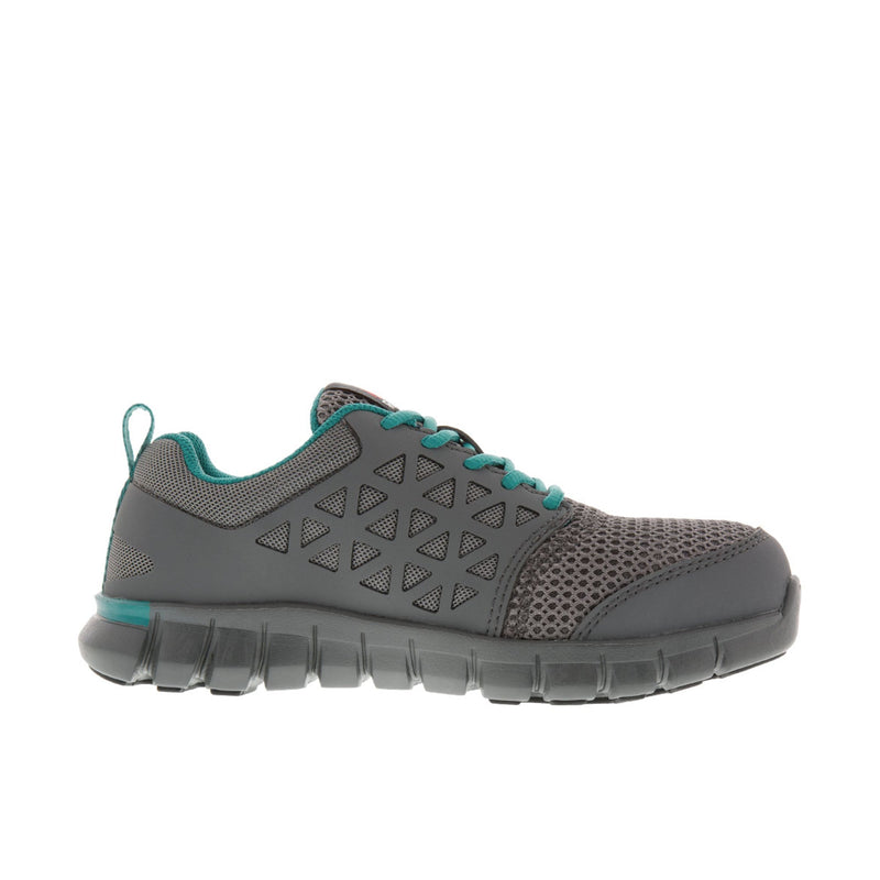 Load image into Gallery viewer, Reebok Work Womens Sublite Cushion Work Grey Turquoise

