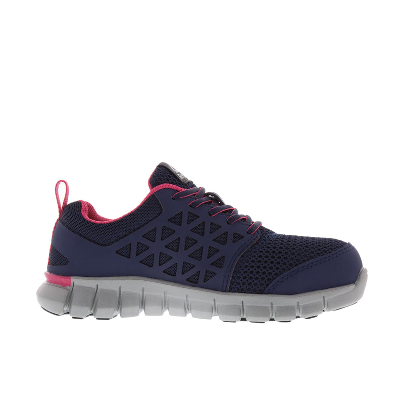 Load image into Gallery viewer, Reebok Work Womens Sublite Cushion Work Athletic Alloy Toe Navy Pink
