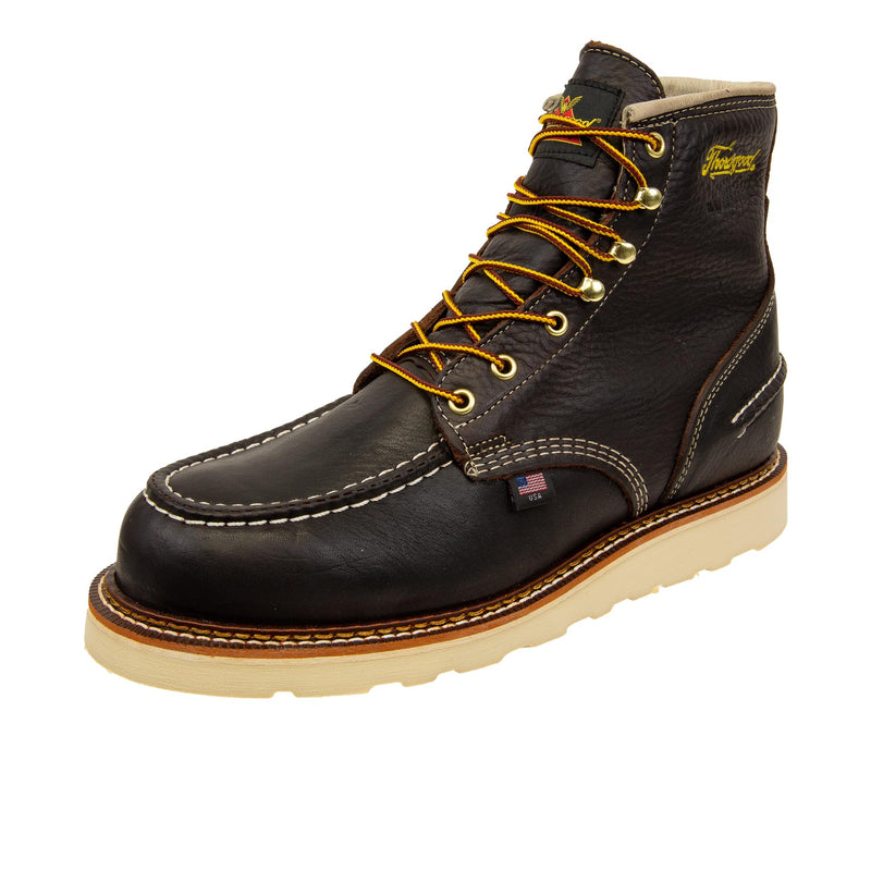 Load image into Gallery viewer, Thorogood 1957 Series 6 Inch Pitstop Moc Toe MAXWear Wedge Soft Toe Left Angle View
