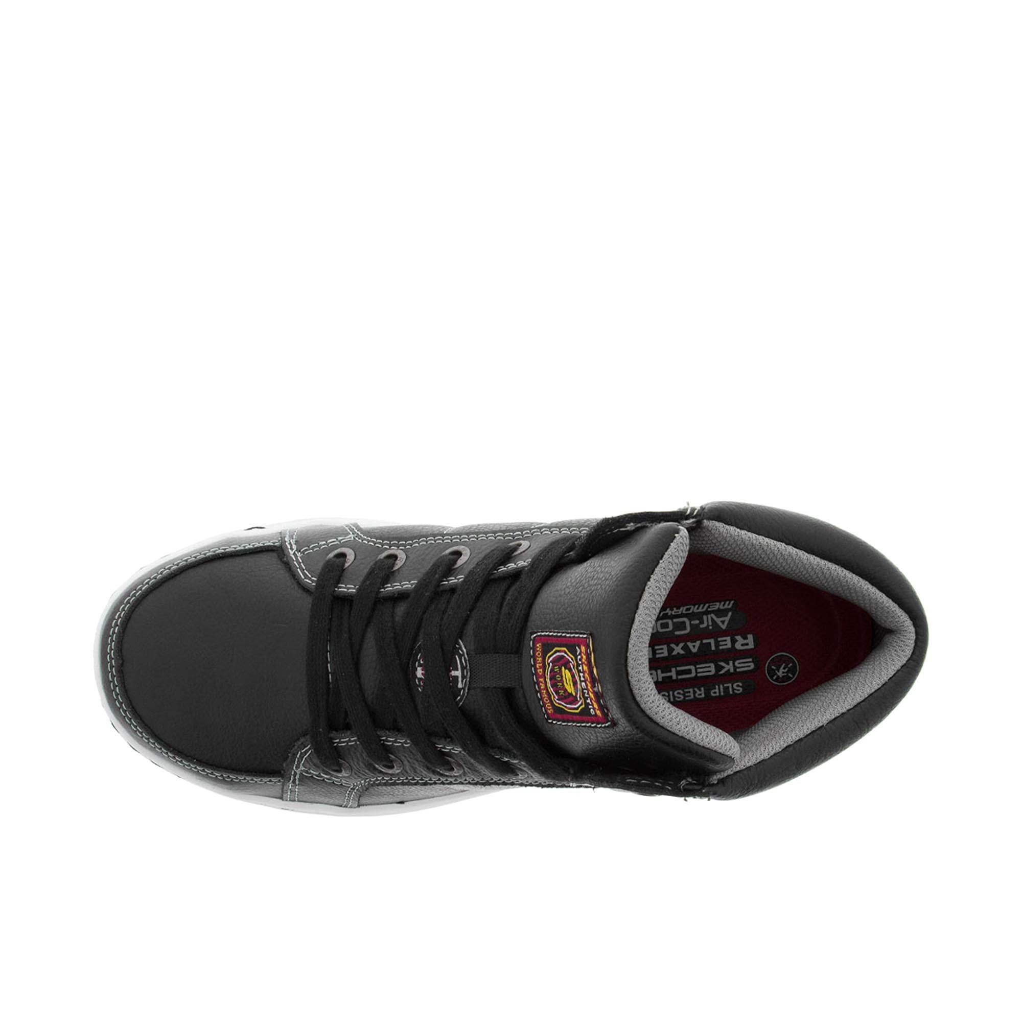 Skechers Watab Stirling Steel Toe Black Shoeteria