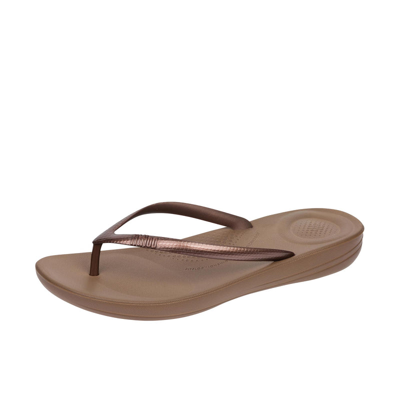Load image into Gallery viewer, FitFlop Iqushion Ergonomic Flip Flops Left Angle View
