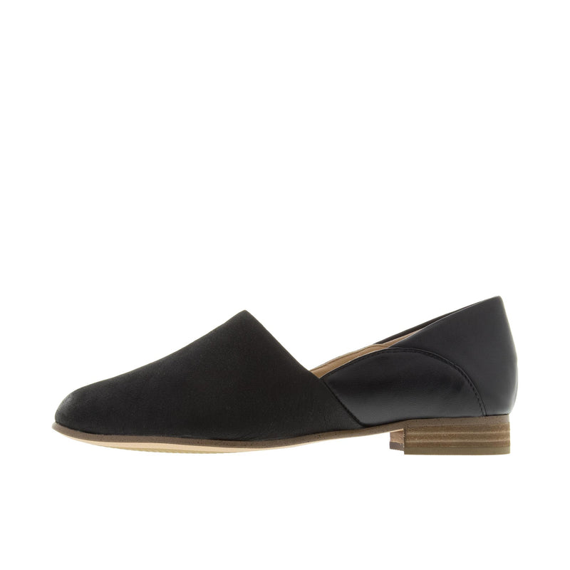 Load image into Gallery viewer, Clarks Black Combi Pure Tone Left Profile
