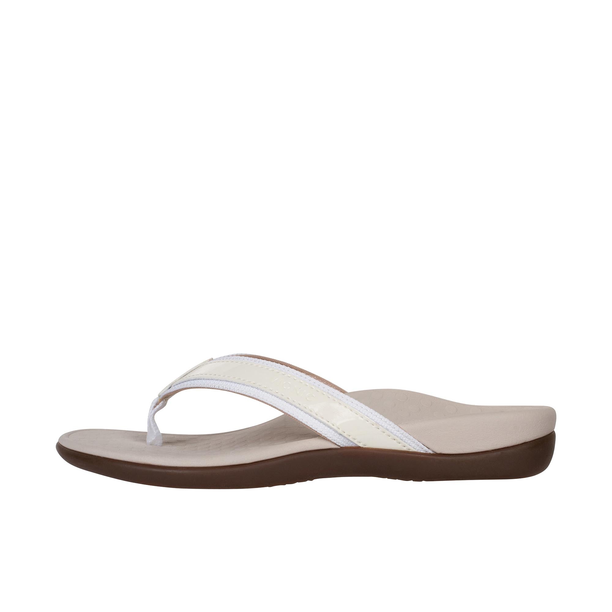 Vionic Womens Tide II Toe Post Sandal White