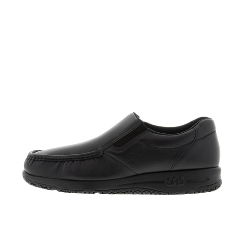 SAS Side Gore Slip On Walking Shoe Loafer Mens 14 N NARROW Pebbled Black Leather Side Gore Slip On Loafer | SAS Shoes main image 2