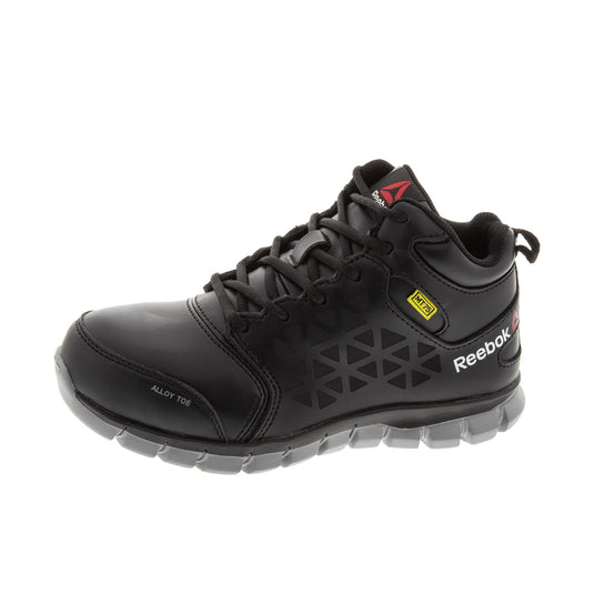 Reebok Work Womens Sublite Cushion Mid-Cut Work Alloy Toe Black