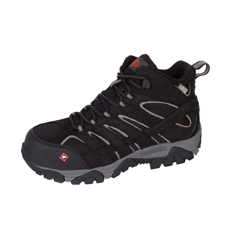 Load image into Gallery viewer, Merrell Work Moab Vertex Mid Work Boot Composite Toe Left Angle View
