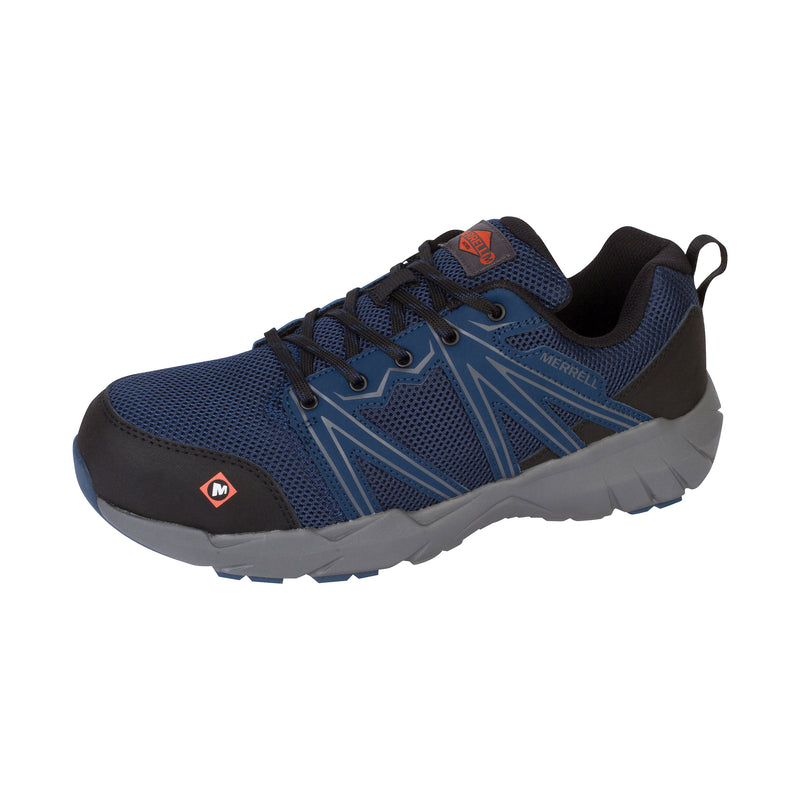Load image into Gallery viewer, Merrell Work Fullbench Superlite Work Shoe Alloy Toe Blue Wing
