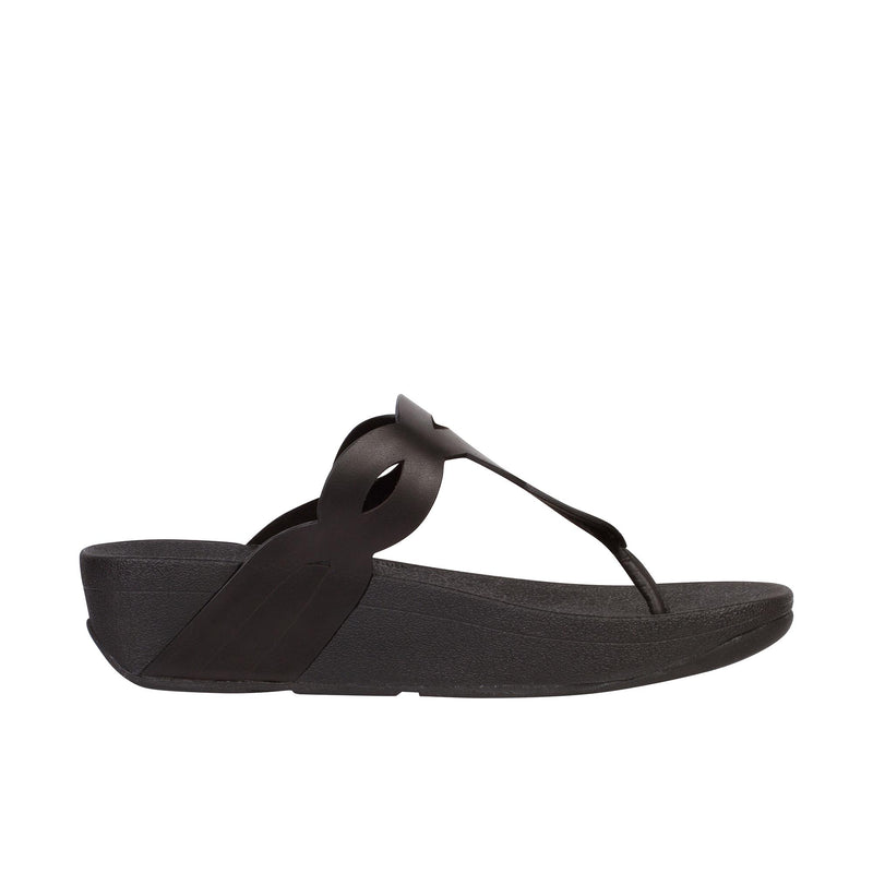 Load image into Gallery viewer, FitFlop All Black Eva Interlace Toe Inner Profile
