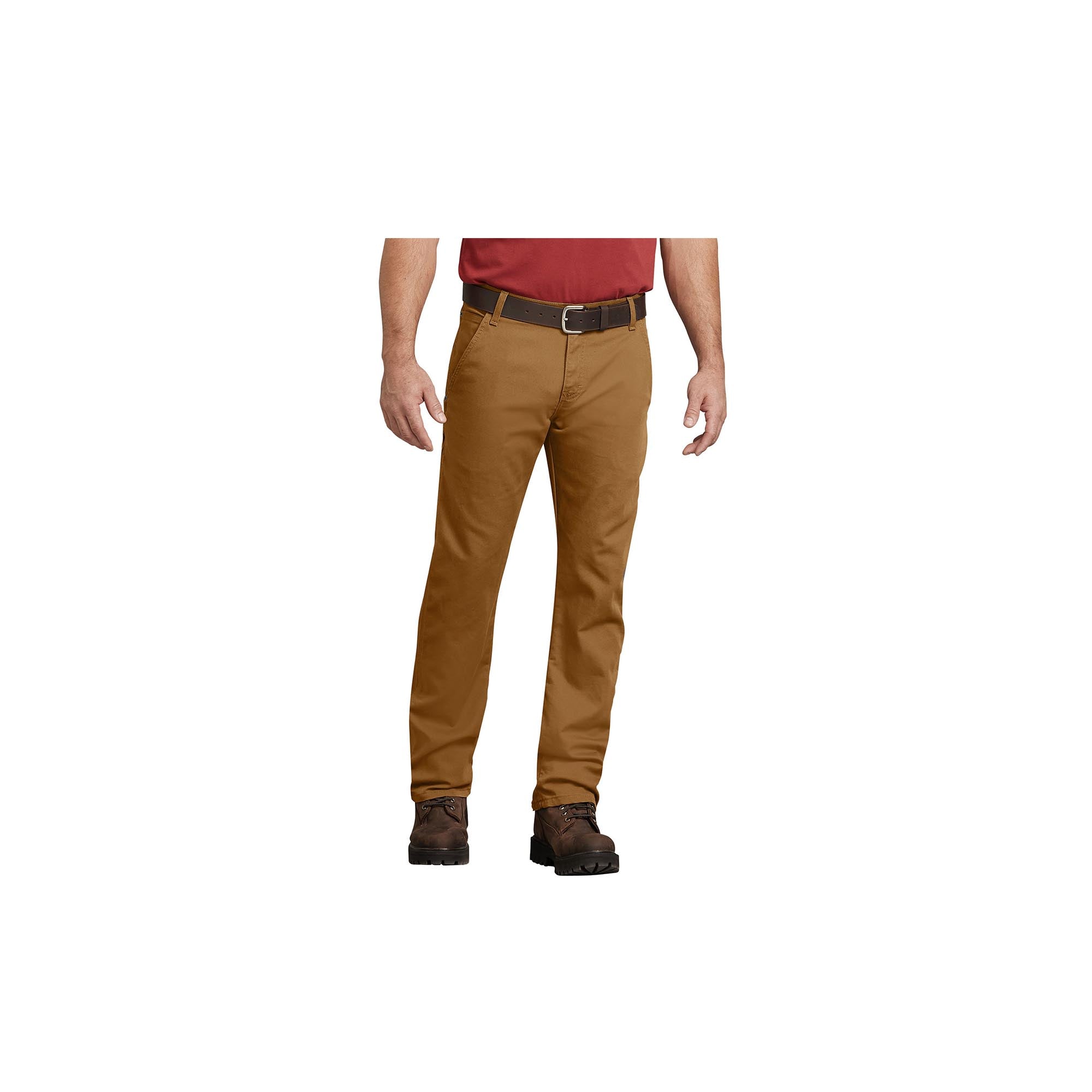 Dickies Flex Regular Fit Straight Leg Carpenter Pants Stonewashed Brown Duck