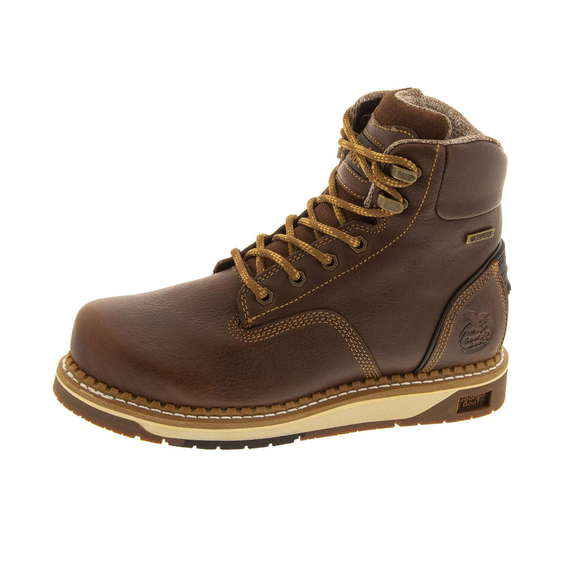 Load image into Gallery viewer, Georgia Boot AMP LT Wedge 6 Inch Steel Toe Left Angle View
