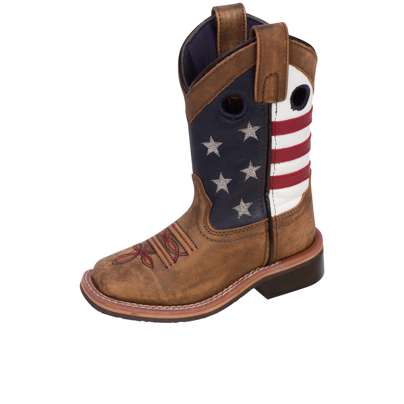 Load image into Gallery viewer, Smoky Mountain Boots Stars and Stripes Left Angle View
