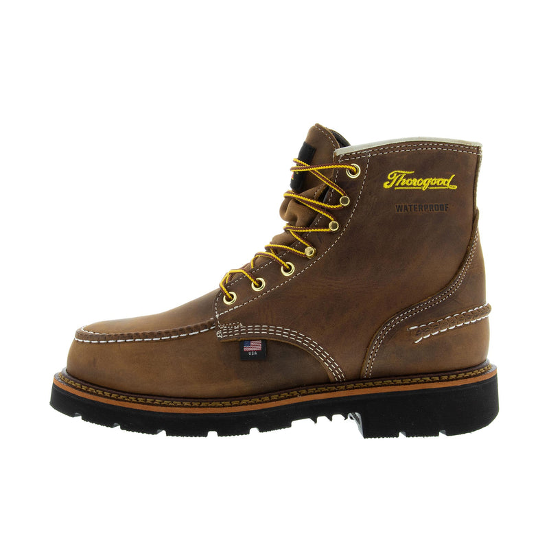 Load image into Gallery viewer, Thorogood 1957 Series 6 Inch Moc Toe MAXWear90 Steel Toe Left Profile
