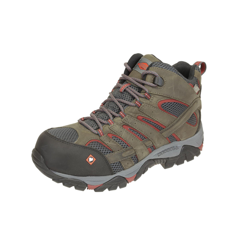 Load image into Gallery viewer, Merrell Work Moab Vertex Mid Work Boot Composite Toe Left Angle View
