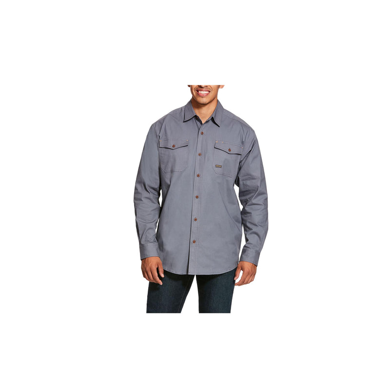 Load image into Gallery viewer, Ariat Rebar Made Tough DuraStretch Work Shirt Close Up Front View
