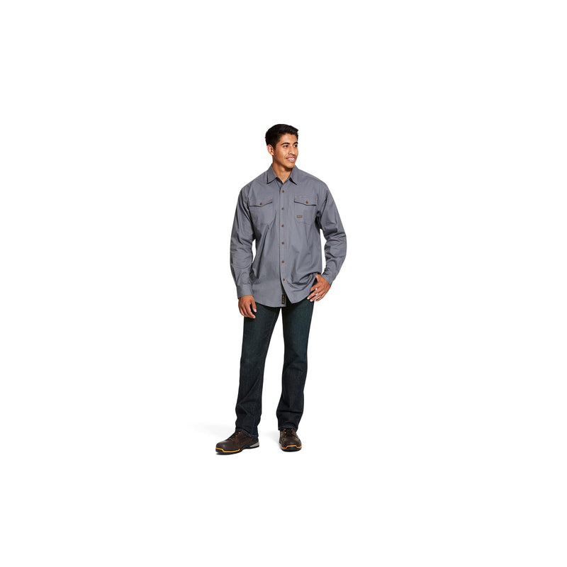 Load image into Gallery viewer, Ariat Rebar Made Tough DuraStretch Work Shirt Front View

