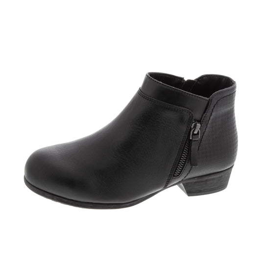 Rockport Work Carly Work Bootie Alloy Toe Left Angle View