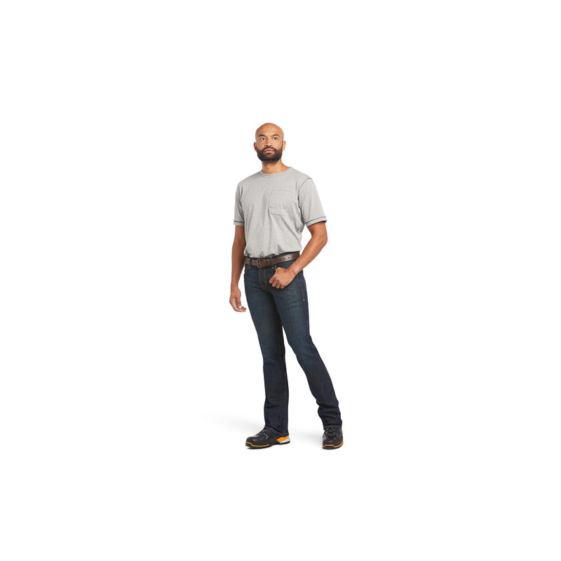 Load image into Gallery viewer, Ariat Rebar M7 DuraStretch Basic Stackable Straight Leg Jean Zoomed Out Front View
