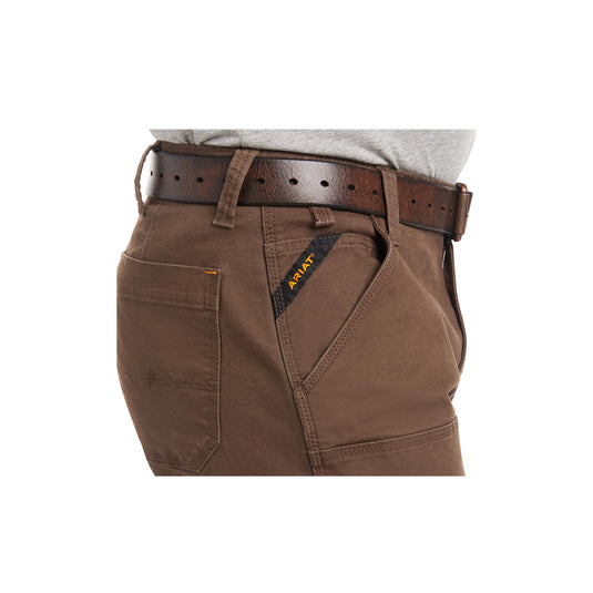 Ariat M4 Low Rise DuraStretch Made Tough Double Front Stackable Straight Close Up Right Pocket View