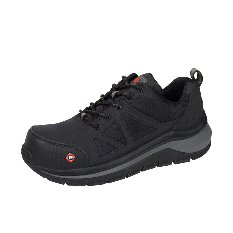 Load image into Gallery viewer, Merrell Work Fullbench Speed Carbon Fiber Toe Left Angle View
