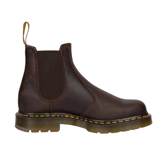 Dr Martens 2976 Leather Chelsea Boots Soft Toe Dark Brown Crazy