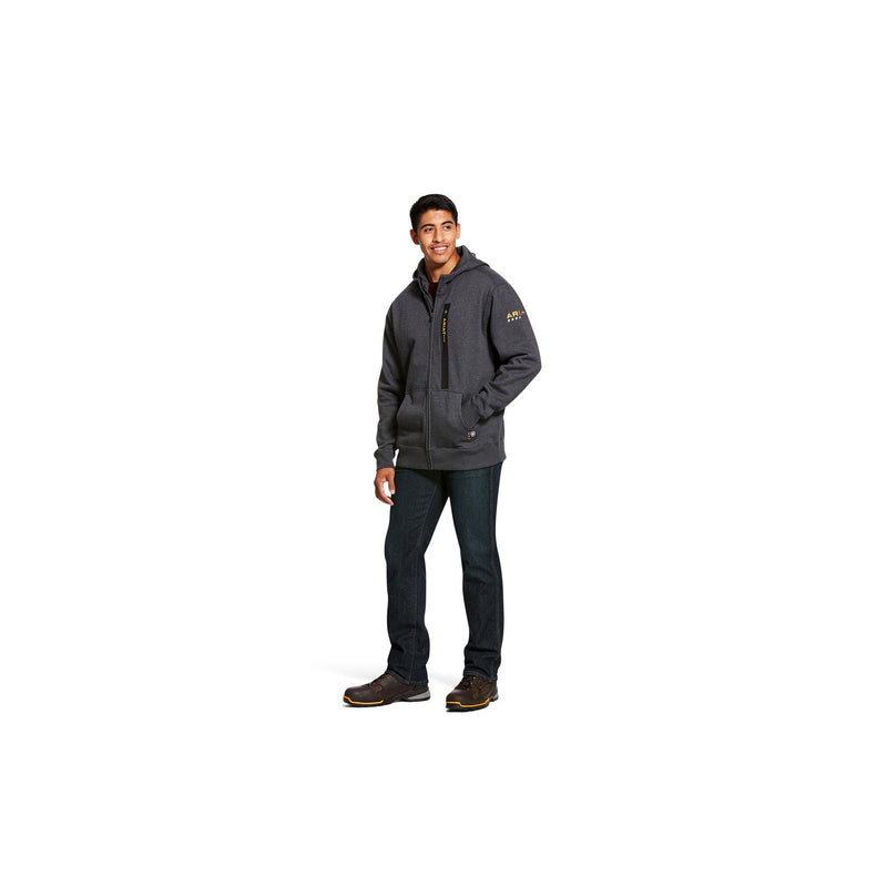 Load image into Gallery viewer, Ariat Rebar Workman Full Zip Hoodie Zoomed Out Front View
