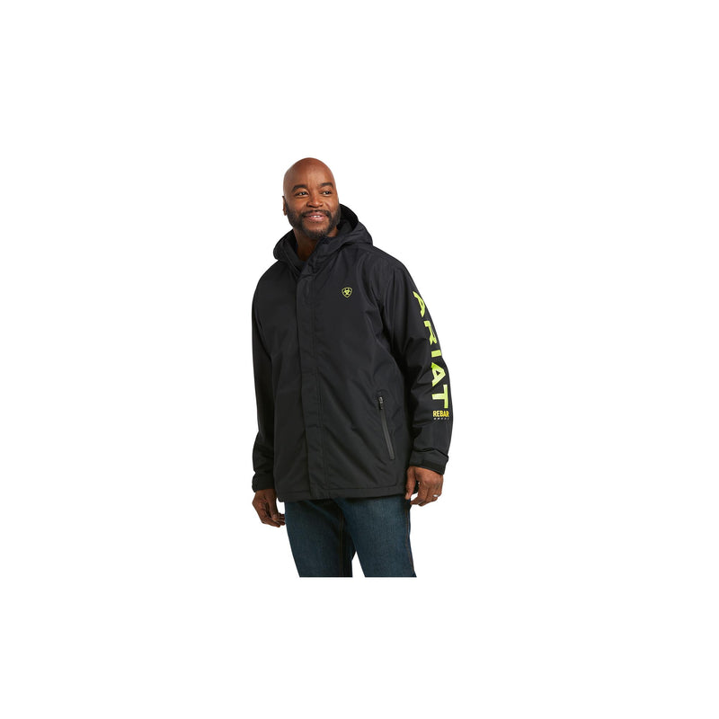 Load image into Gallery viewer, Ariat Rebar Stormshell Logo Waterproof Jacket Front View
