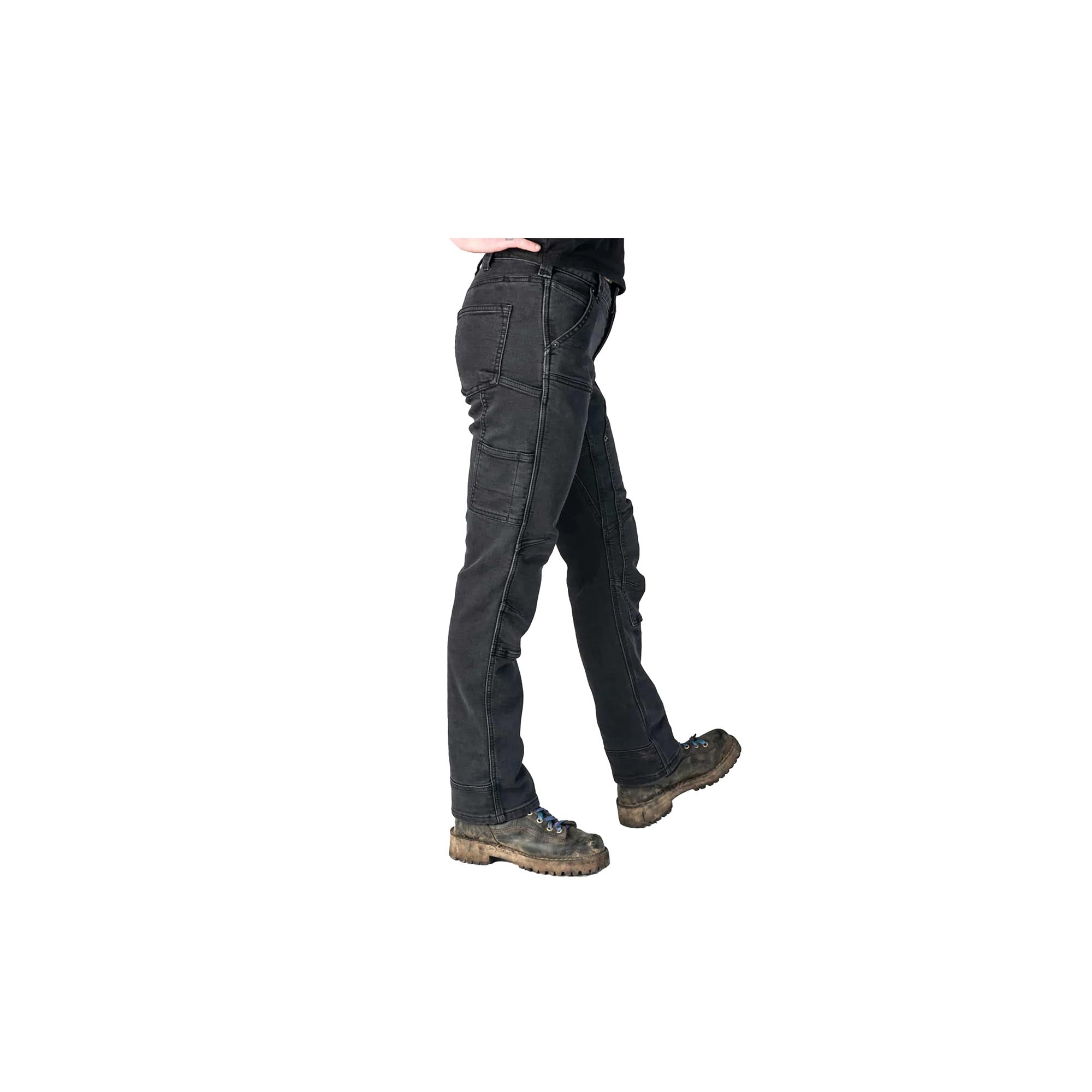 Dovetail Workwear Womens Britt Utility Black Thermal Denim Shoeteria