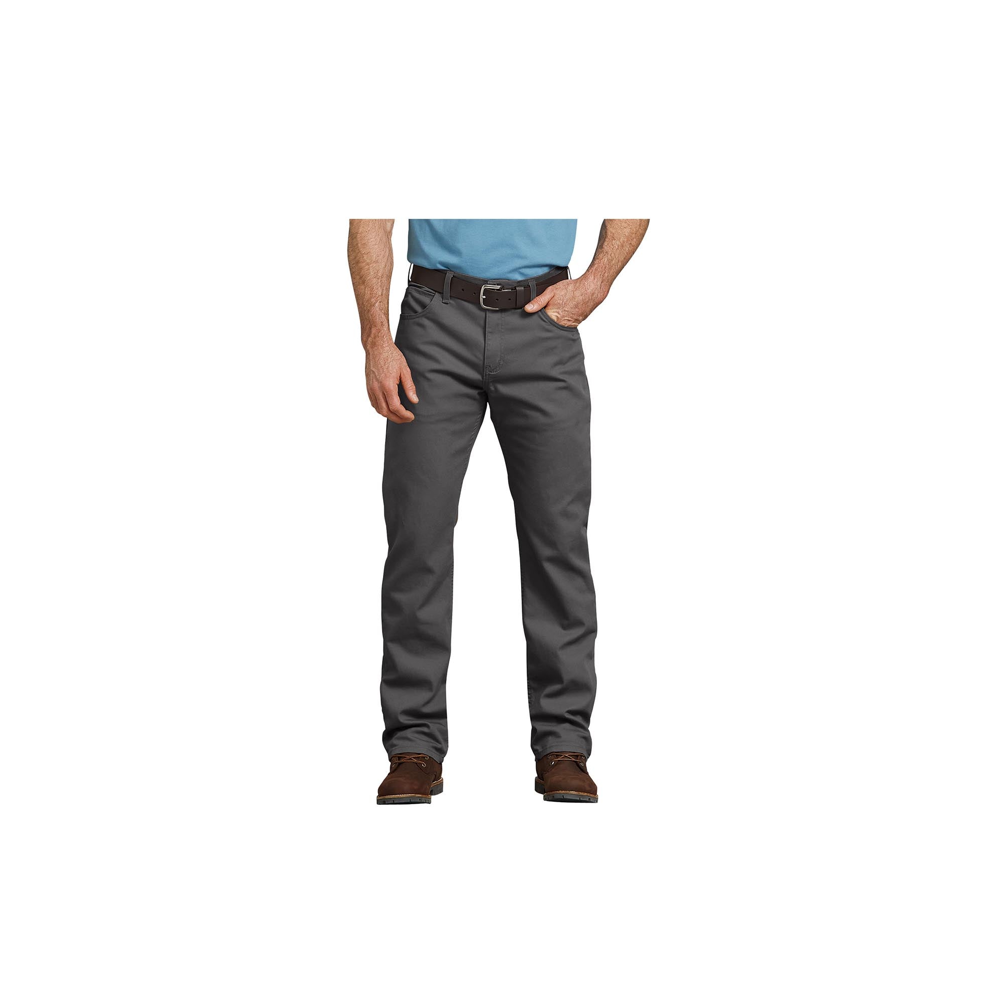 Dickies Flex Regular Fit Straight Leg 5 Pocket Pants Stonewashed Black Shoeteria