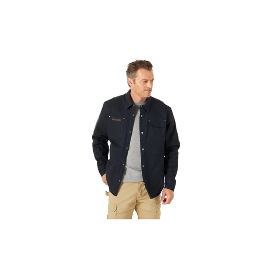 Wrangler Twill Shirt Work Jacket Tough Layers Front View