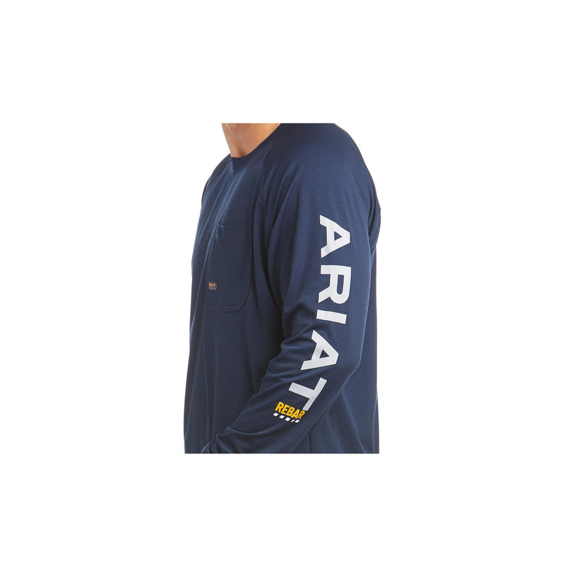 Load image into Gallery viewer, Ariat Rebar Heat Fighter LS T Close Up Left Arm View
