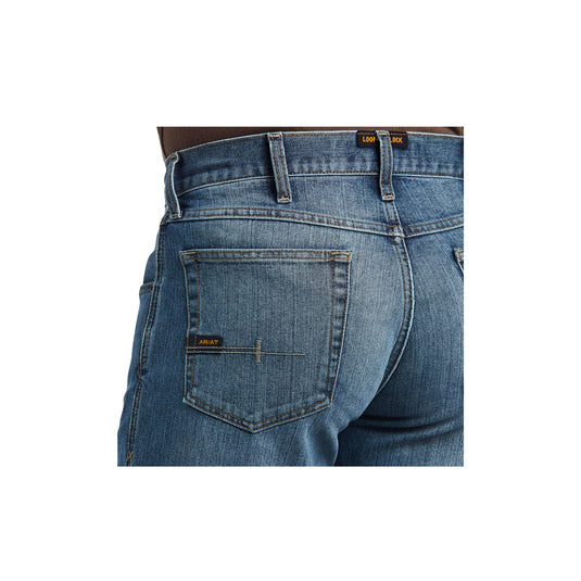 Ariat M5 Straight DuraStretch Basic Stackable Straight Close Up Back Left Pocket