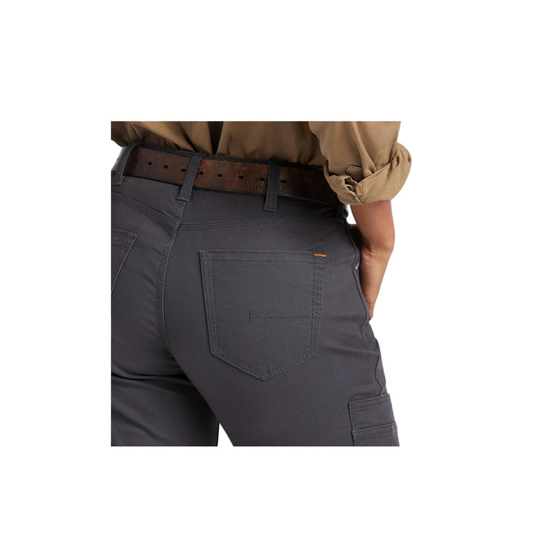 Load image into Gallery viewer, Ariat Rebar DuraStretch Made Tough Straight Leg Pant Close Up Back Right Pocket
