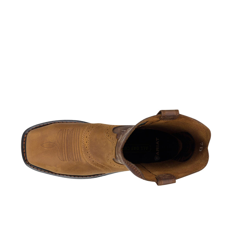 Load image into Gallery viewer, Ariat Sierra Wide Square Toe Steel Toe Top View
