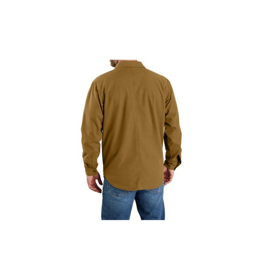 Carhartt Rugged Flex Relaxed-Fit Canvas Fleece-Lined Shirt Jacket
