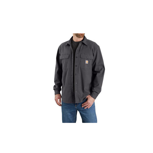 Carhartt Rugged Flex Relaxed Fit Canvas Fleece Lined Shirt Jac Front View