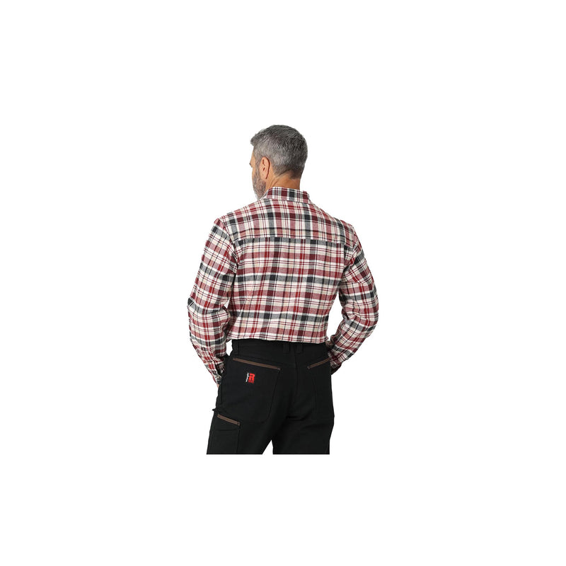 Load image into Gallery viewer, Wrangler Heavy Weight Flannel Shirt Back View
