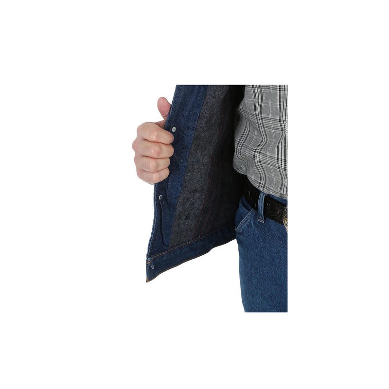 Load image into Gallery viewer, Wrangler Blanket Lined Denim Jacket Inside View

