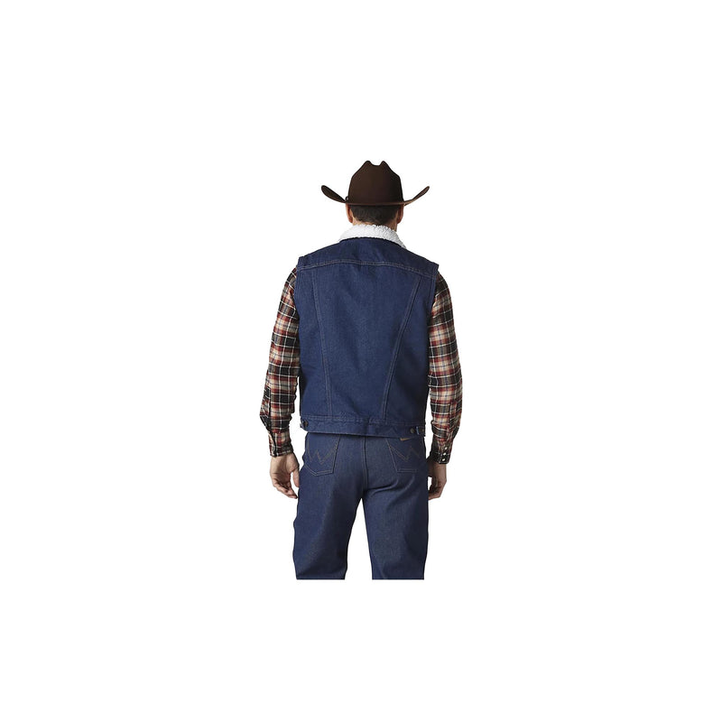 Load image into Gallery viewer, Wrangler Sherpa Collar Vest Back View
