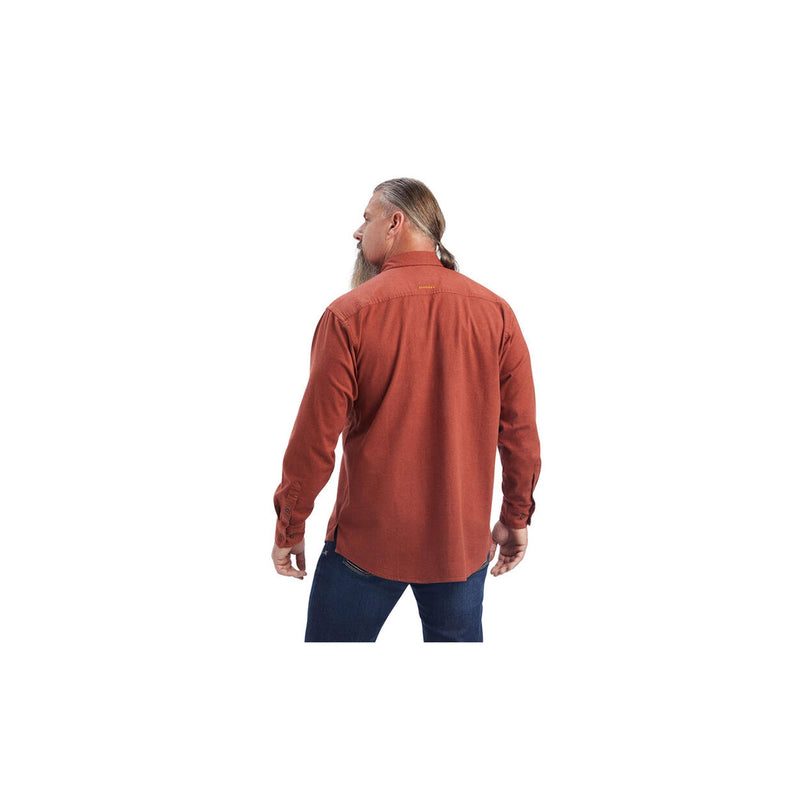 Load image into Gallery viewer, Ariat Rebar Flannel Durastretch Work Shirt Long Sleeve Back View
