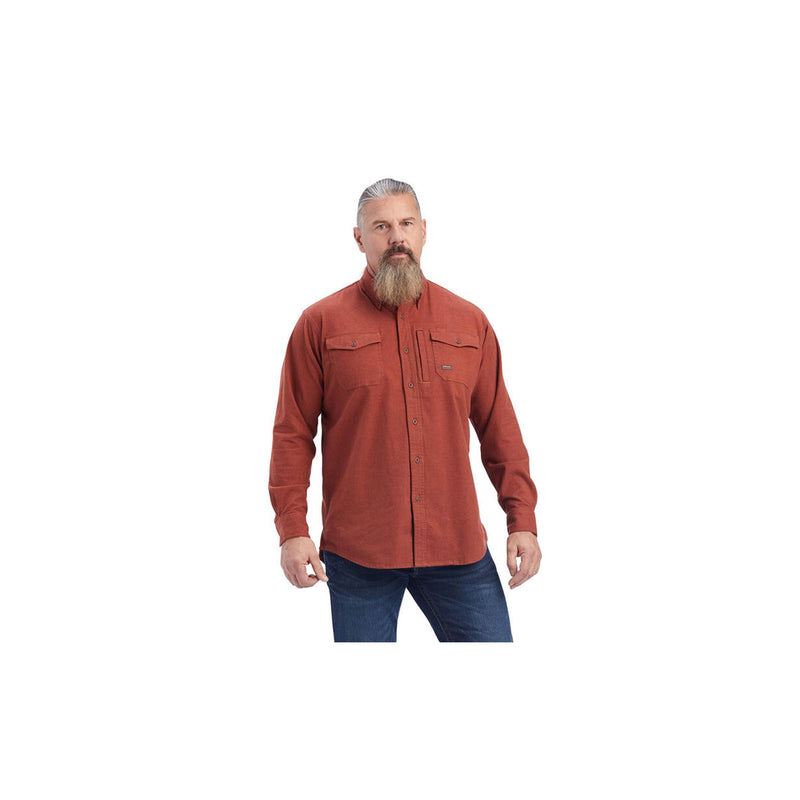 Load image into Gallery viewer, Ariat Rebar Flannel Durastretch Work Shirt Long Sleeve Front View
