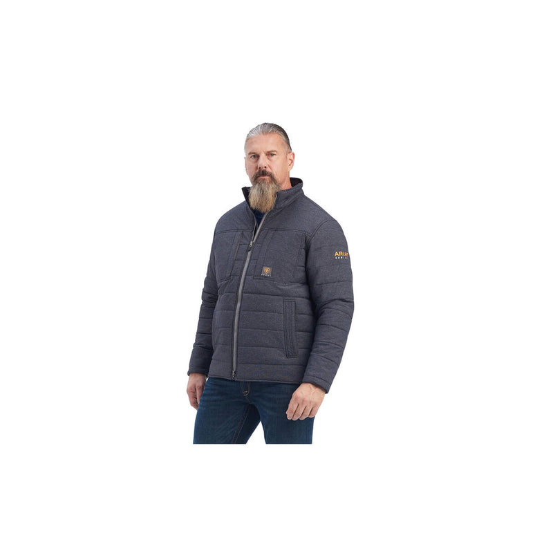 Load image into Gallery viewer, Ariat Rebar Valiant Stretch Canvas WP Insulated Jacket Front View
